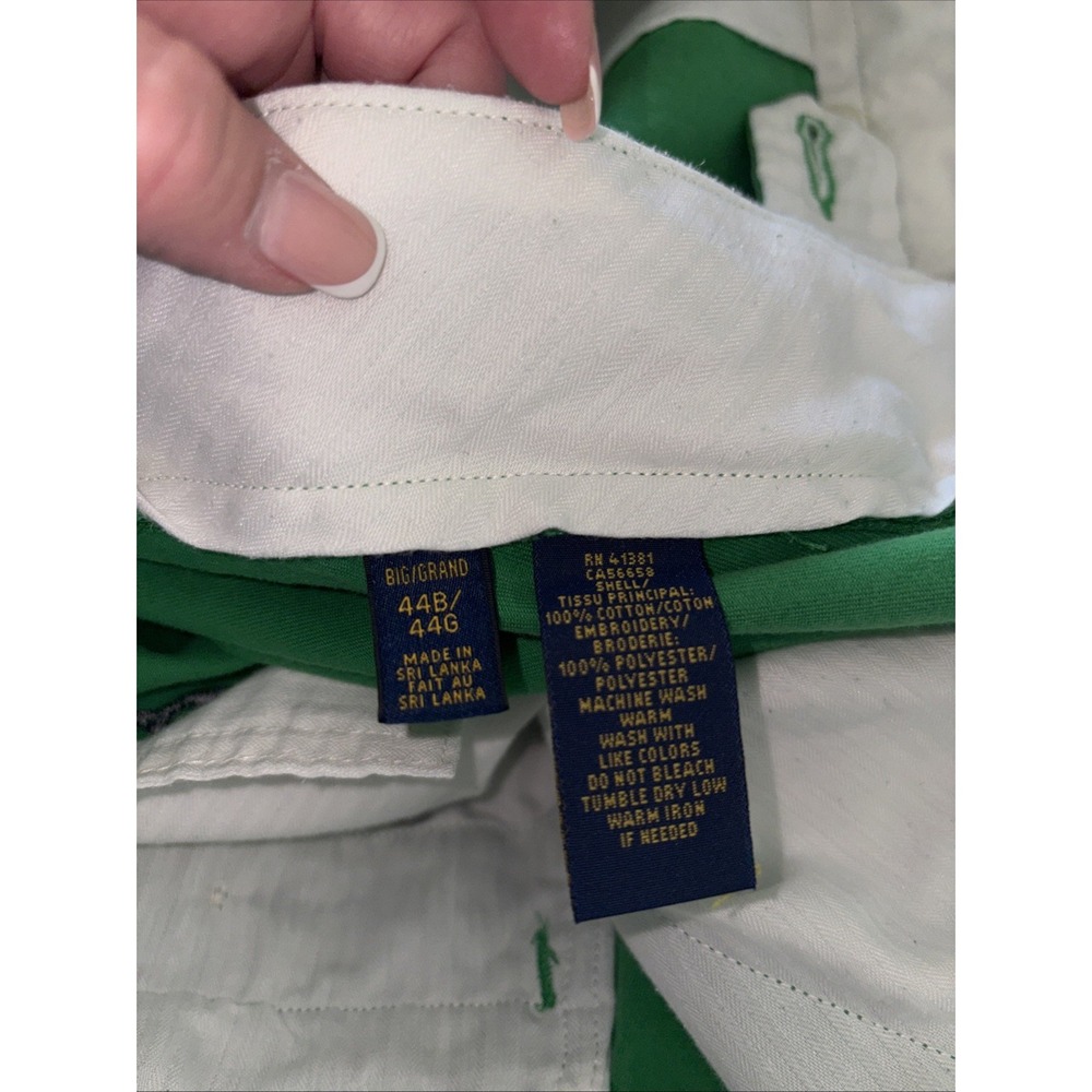Polo Ralph Lauren Whale Embroidered Shorts Men Size 44B/44G Green Preppy - Picture 10 of 12